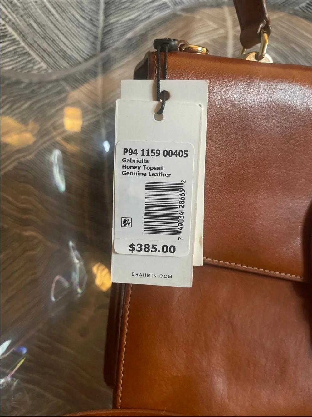 Brahmin Saddle Brown Leather Top-Handle Satchel